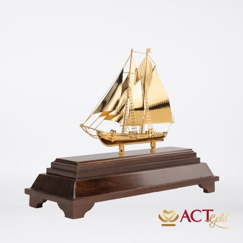 Quà tặng Thuyền Buồm Mạ Vàng 24k ACT GOLD ISO 9001:2015 (Mẫu 99)
