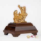 Quà tặng Cá Chép Vượt Vũ Môn dát vàng 24k ACT GOLD ISO 9001:2015