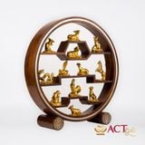 Quà tặng Kệ 12 Con Giáp dát vàng 24k ACT GOLD ISO 9001:2015 (Mẫu 4)