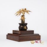 Quà tặng Chậu Cây Kim Ngân dát vàng 24k ACT GOLD ISO 9001:2015(Mẫu 1)