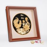 Quà tặng Tranh Gà trống dát vàng 24k ACT GOLD ISO 9001:2015