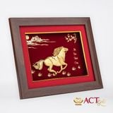 Tranh Ngựa dát vàng 24k ACT GOLD ISO 9001:2015