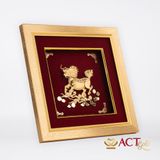 Quà tặng Tranh Tỳ Hưu dát vàng 24k ACT GOLD ISO 9001:2015