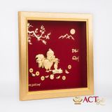 Tranh Gà Con dát vàng 24k ACT GOLD ISO 9001:2015