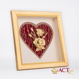 Tranh Hoa Hồng dát vàng 24k ACT GOLD ISO 9001:2015 (Mẫu 1)