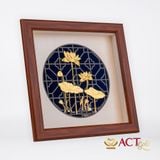 Quà tặng Tranh Hoa Sen dát vàng 24k ACT GOLD ISO 9001:2015