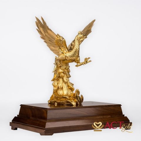 Quà tặng Chu Tước dát vàng 24k ACT GOLD ISO 9001:2015 (mẫu 3)