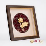 Tranh Hoa Sen dát vàng 24k ACT GOLD ISO 9001:2015 (Mẫu 3)