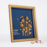 Tranh Hoa Hướng Dương dát vàng 24k ACT GOLD ISO 9001:2015