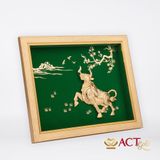 Tranh Trâu dát vàng 24k ACT GOLD ISO 9001:2015 (Mẫu 4)