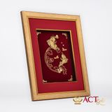 Tranh Cá Chép Vượt Vũ Môn dát vàng 24k ACT GOLD ISO 9001:2015 (Mẫu 4)