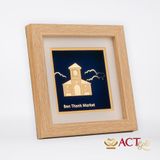 Tranh Chợ Bến Thành dát vàng 24k ACT GOLD ISO 9001:2015