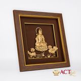 Tranh Quán Thế Âm Bồ Tát dát vàng 24k ACT GOLD ISO 9001:2015 (Mẫu 1)