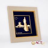 Tranh Chợ Bến Thành dát vàng 24k ACT GOLD ISO 9001:2015