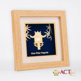 Tranh Chùa Một Cột dát vàng 24k ACT GOLD ISO 9001:2015
