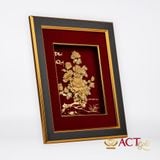 Tranh Hoa Mẫu Đơn dát vàng 24k ACT GOLD ISO 9001:2015 (Mẫu 1)