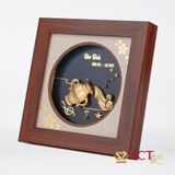 Quà tặng Tranh Cung Bảo Bình dát vàng 24k ACT GOLD ISO 9001:2015