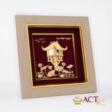 Tranh Chùa Một Cột dát vàng 24k ACT GOLD ISO 9001:2015