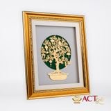 Quà tặng Tranh Cây Bát Bảo dát vàng 24k ACT GOLD ISO 9001:2015