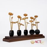 Quà tặng Hồ Sen 18 Nhánh dát vàng 24k ACT GOLD ISO 9001:2015