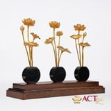Quà tặng Hồ Sen 12 Nhánh dát vàng 24k ACT GOLD ISO 9001:2015