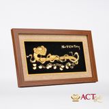 Quà tặng Tranh Gậy Như Ý dát vàng 24k ACT GOLD ISO 9001:2015