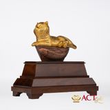 Quà tặng Tượng Mèo Hoàng Gia dát vàng 24k ACT GOLD ISO 9001:2015