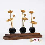 Quà tặng Hồ Sen 9 Nhánh dát vàng 24k ACT GOLD ISO 9001:2015