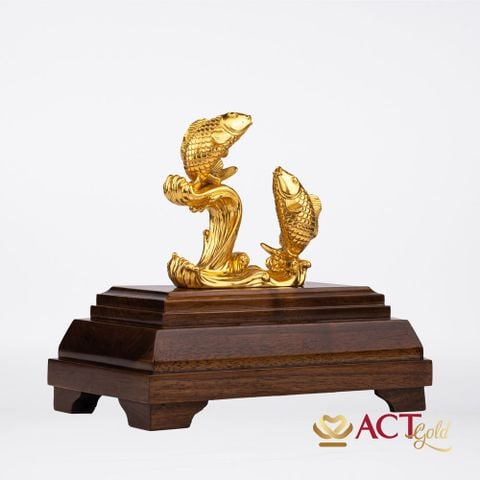 Quà tặng Song Ngư dát vàng 24k ACT GOLD ISO 9001:2015 (mẫu 1)