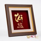 Quà tặng Tranh Chữ Tài dát vàng 24k ACT GOLD ISO 9001:2015