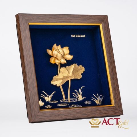 Tranh Hoa Sen dát vàng 24k ACT GOLD ISO 9001:2015