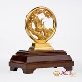 Quà tặng Chim Hạc dát vàng 24k ACT GOLD ISO 9001:2015 (Mẫu 4)