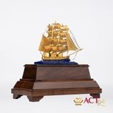 Quà tặng Thuyền Buồm dát vàng 24k ACT GOLD ISO 9001:2015 (Mẫu 27)