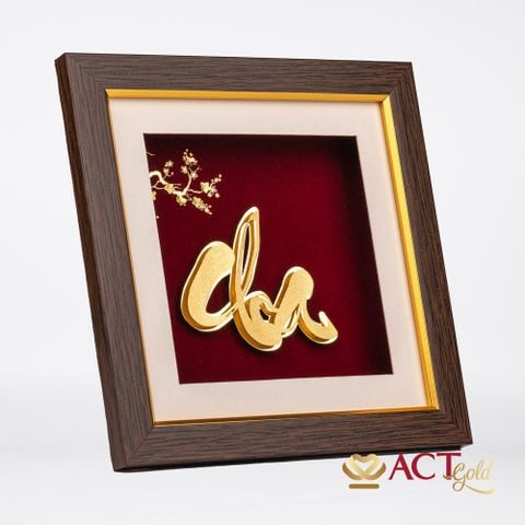 Quà tặng Tranh Chữ Cha dát vàng 24k ACT GOLD ISO 9001:2015