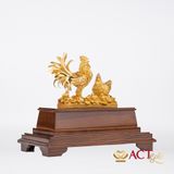 Quà tặng Gia Đình Gà dát vàng 24k ACT GOLD ISO 9001:2015