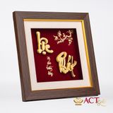 Quà tặng tranh chữ Lộc Phát dát vàng 24k ACT GOLD ISO 9001:2015