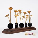 Quà tặng Hồ Sen 15 Nhánh dát vàng 24k ACT GOLD ISO 9001:2015