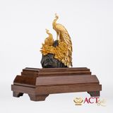 Quà tặng Chim Công dát vàng 24k ACT GOLD ISO 9001:2015 ( mẫu 1 )