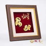 Quà tặng Tranh Chữ Ân Sư dát vàng 24k ACT GOLD ISO 9001:2015