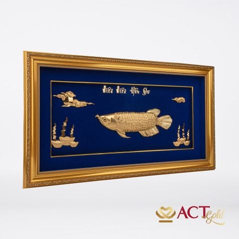 Tranh Cá Rồng dát vàng 24k ACT GOLD ISO 9001:2015