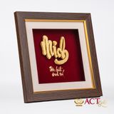 Quà tặng Tranh Chữ Minh dát vàng 24k ACT GOLD ISO 9001:2015