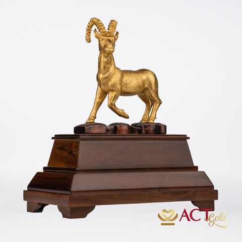 Quà tặng Dê Phú Quý dát vàng 24k ACT GOLD ISO 9001:2015