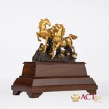 Quà tặng Song Mã dát vàng 24k ACT GOLD ISO 9001:2015