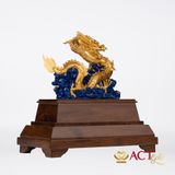 Quà tặng Rồng Vờn Ngọc dát vàng 24k ACT GOLD ISO 9001:2015(Cỡ nhỏ)