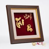 Quà tặng Tranh Chữ Tri Ân dát vàng 24k ACT GOLD ISO 9001:2015