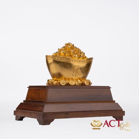 Quà tặng Kim Nguyên Bảo dát vàng 24k ACT GOLD ISO 9001:2015