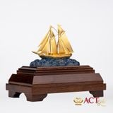 Quà tặng Thuyền Buồm dát vàng 24k ACT GOLD ISO 9001:2015