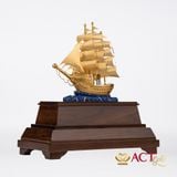 Quà tặng Thuyền Buồm mạ vàng 24k ACT GOLD ISO 9001:2015