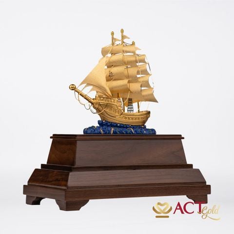 Quà tặng Thuyền Buồm mạ vàng 24k ACT GOLD ISO 9001:2015