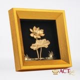 Quà tặng Tranh Hoa Sen dát vàng 24k ACT GOLD ISO 9001:2015